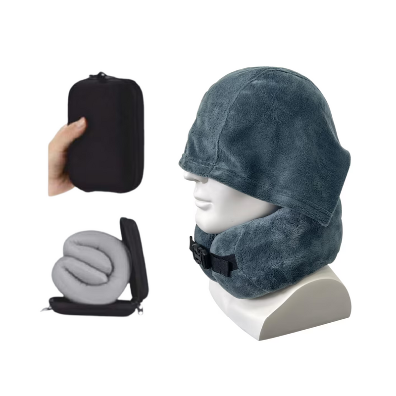 SMARTRIP EASYNAP 便攜免充氣記憶海綿旅行頸枕及帽子連拉鏈包