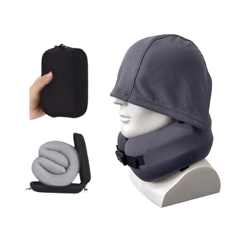 SMARTRIP EASYNAP 便攜免充氣記憶海綿旅行頸枕及帽子連拉鏈包 (CoolPass清爽布料)