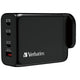 VERBATIM 4 端口 200W PD 3.0 & QC 3.0 GaN 充電器