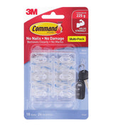3M Weight up to 0.5 Pound Clear Mini Hooks Value Pack (18 hooks, 24 strips) 22 x 11 x 29mm 17006VP