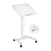 Brateck FWS07-1 Height Adjustable Mobile Workstation With Foot Pedal and Tiltable Desktop