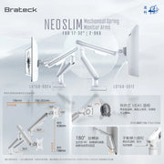 Brateck LDT68-C024 NEO Slim Mechanical Sping Monitor Arms