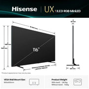 HISENSE 海信 UXQ RGB-MiniLED 4K 電視 2026
