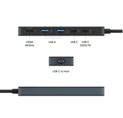 HYPER HD4101BKGL 5 Port USB-C Mobile Dock