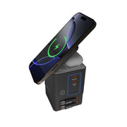 inno3C i-105C2 105W Qi2 +GaN 6-in-1 Wireless Fast Charging Dock with Build-in Retractable Cables