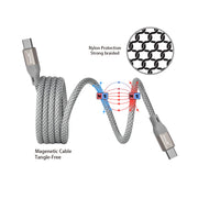 inno3C 創品 i-2M240-12 240W Type-C to Type-C磁吸收納線120cm