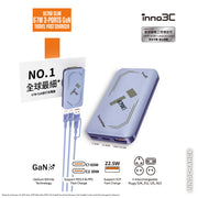 inno3C i-67ET Ultra Slim 67W 3-Ports GaN Travel Fast Charger