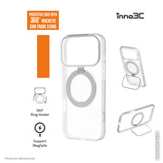 inno3C 創品 360°旋轉鏡頭支架磁吸磨砂保護殼iPhone 18 Pro Max