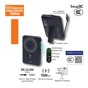 inno3C 創品 [CCC QR Code][CCC 3C 認證] KH-01 6合1 磁吸快充移動電源 10000mAh