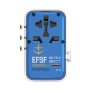Momax 1-World Flow AC Travel Adapter 4 Port (35W) with Built-in USB-C Cable