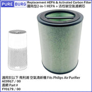Pureburg 淨博 代用濾網組合 (適用於 Philips 飛利浦 AC0917 / 00 空氣清新機)