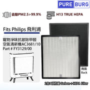 Pureburg 淨博 AC3681 代用濾網組合 (適用於飛利浦 Philips AC3681 / 10 空氣清新機)