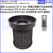 Pureburg CSPX1 Compatible Replacement Filter Set for Aurabeat CSP-X1 AG+ Portable & Car Air Purifier
