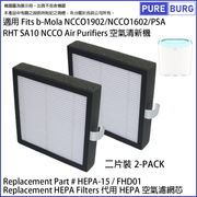 Pureburg Compatible Replacement Filter for b-Mola NCCO1902 NCCO1602 PSA Air Purifier