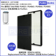 Pureburg 淨博 PU4025 代用濾網組合 (適用於 Tefal PU4025 / PU4065 / PU4066 / PU4085 空氣清新機)