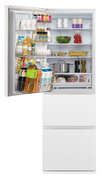 PANASONIC NRC371HL/W3 ECONAVI 3-door Refrigerator (Matt White) - Left-hinge model  Fridge