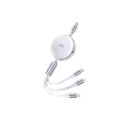 REMAX 100W快充伸縮數據線 一拖三鋅合金 1.2米 RC-C182 type C to C+L+M