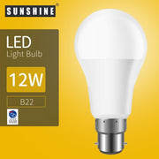 Sunshine LED 燈泡 A60球膽 - 12W B22釘頭 6500K 白光