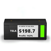 TickrMeter E-Ink Stock Ticker 桌面股價顯示器