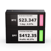 TickrMeter E-Ink Stock Ticker 桌面股價顯示器