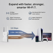 TP-Link RE235BE 雙頻 BE3600 Wi-Fi 7 EasyMesh 訊號延伸器
