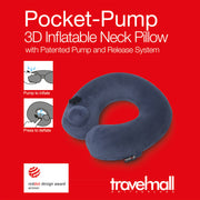 Travelmall 3D專利按壓 POCKET-PUMP充氣旅行頸枕