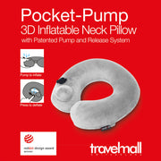 Travelmall 3D專利按壓 POCKET-PUMP充氣旅行頸枕