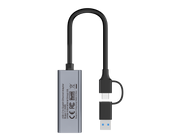UNITEK Y-3465AGY01 USB-C/A轉千兆位乙太網轉接器