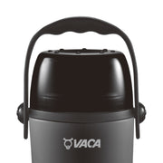 小牛角 0.95公升不銹鋼真空手提飯壺配不銹鋼菜格 (灰色)