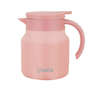 小牛角 真空套裝: 0.8公升手斟壺+ 0.26公升直身杯 (粉紅色)