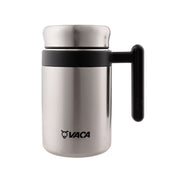 小牛角 真空套裝: 1.0公升手斟壺+ 0.49公升手柄杯 (不銹鋼)