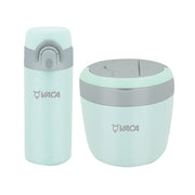小牛角 真空套裝: 0.97公升飯壺 + 0.35公升直飲杯 (湖水綠)