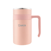 小牛角 真空套裝: 0.4公升便攜式直身杯+ 0.49公升手柄杯 (粉紅色)