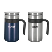 VACA VAC. SET: TWIN 0.38L HANDLE MUG (BLUE/ S/ST)