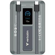 VERBATIM Charge ‘N’ Go Power Bank Magnetic Wireless Charing 10000mAh with LED Display