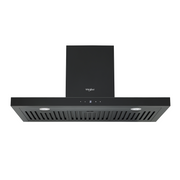WHIRLPOOL WT9BTABC,90cm Auto Clean Wall-Mounted Chimney Hood (Black) Built in Cookerhood