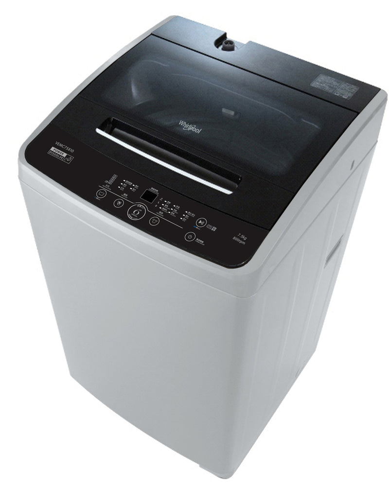 WHIRLPOOL VEMC75810 7.5KG 800rpm Top Load Washer with Combined Drain Pump