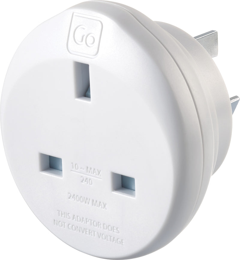 GO TRAVEL UK-AUS Power Adapator