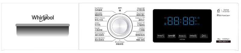 WHIRLPOOL RAL80411 8kg 1400rpm Front Load Washer Built Under Model