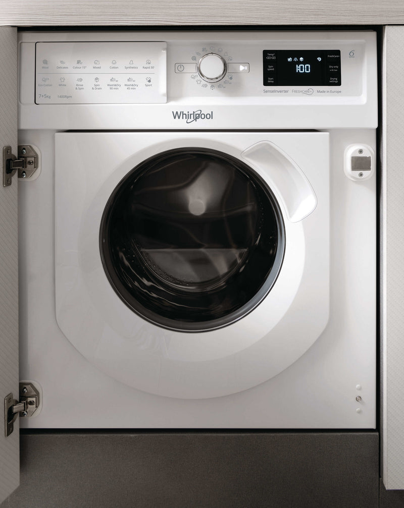 WHIRLPOOL WFCI75430 Washing 7kg/Drying 5kg 1400rpm Washer Dryer 2 in 1