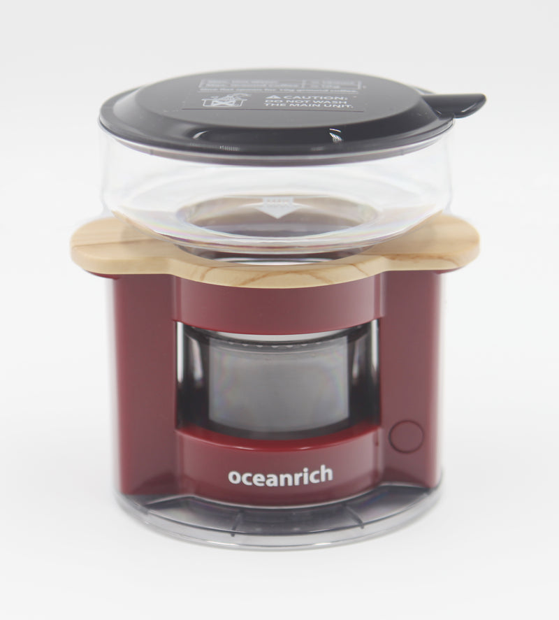 Oceanrich Mini Pour Over Coffee Maker (Red/Wooden)