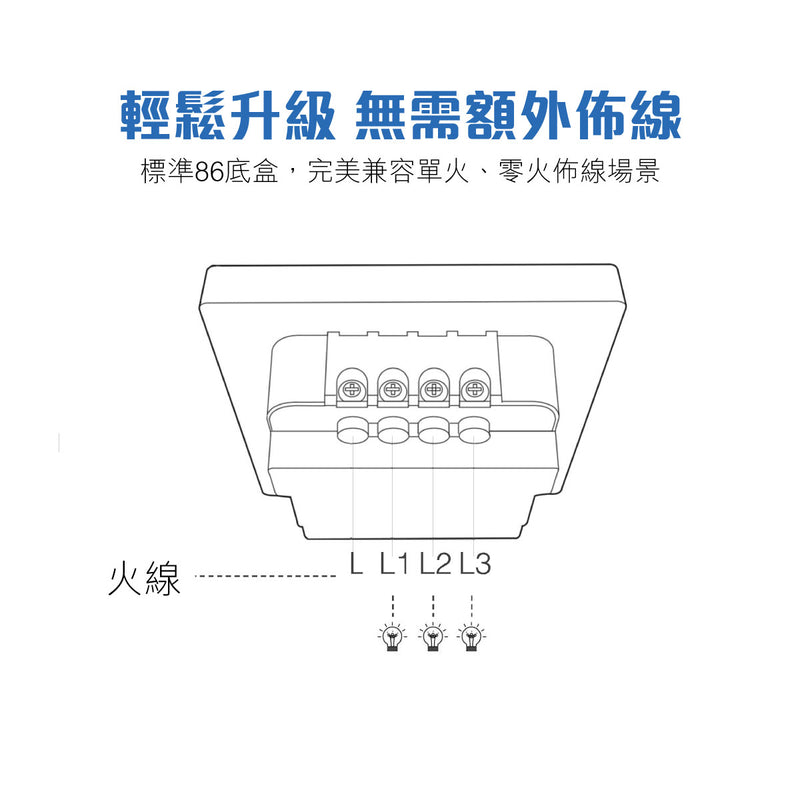 LifeSmart 辰星開關 (3位智能開關)