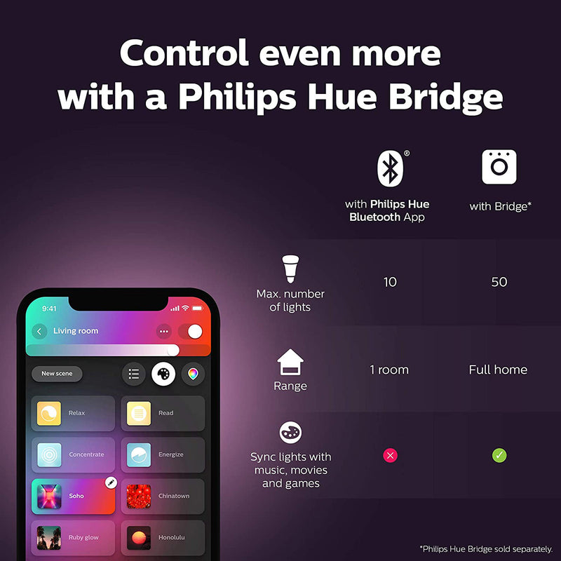 PHILIPS 飛利浦 Hue Go White and Color V2 (藍牙版)