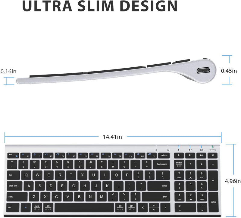 iClever IC-BK10 Bluetooth universal ultra-thin Wireless Keyboard