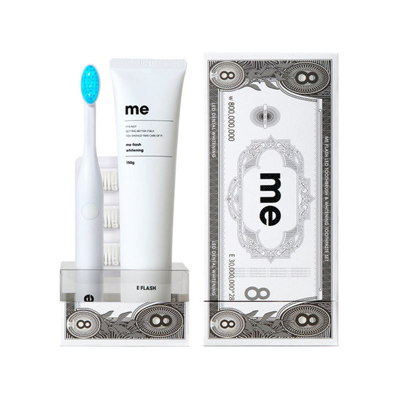 E Flash Me set (LED cold light whitening toothbrush + toothpaste)