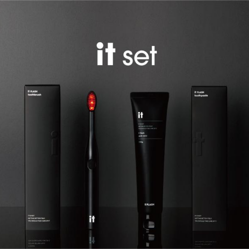E Flash IT set (LED red light toothbrush + toothpaste gum care set)