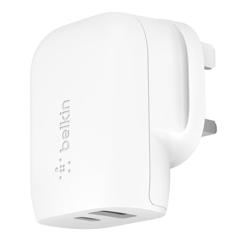 BELKIN 貝爾金 BOOST CHARGE 30W USB-C + USB-A 家屬用充電器 + USB-C 轉 Lightning 線纜