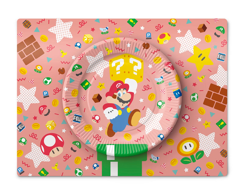 NINTENDO Super Mario Home&Party Paper Plate Set - Character & Item