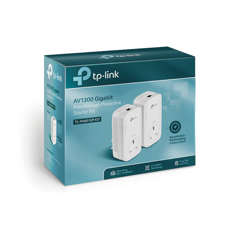 TP-Link TL-PA8010P-KIT AV1300 Gigabit HomePlug Kit 電力網絡套裝