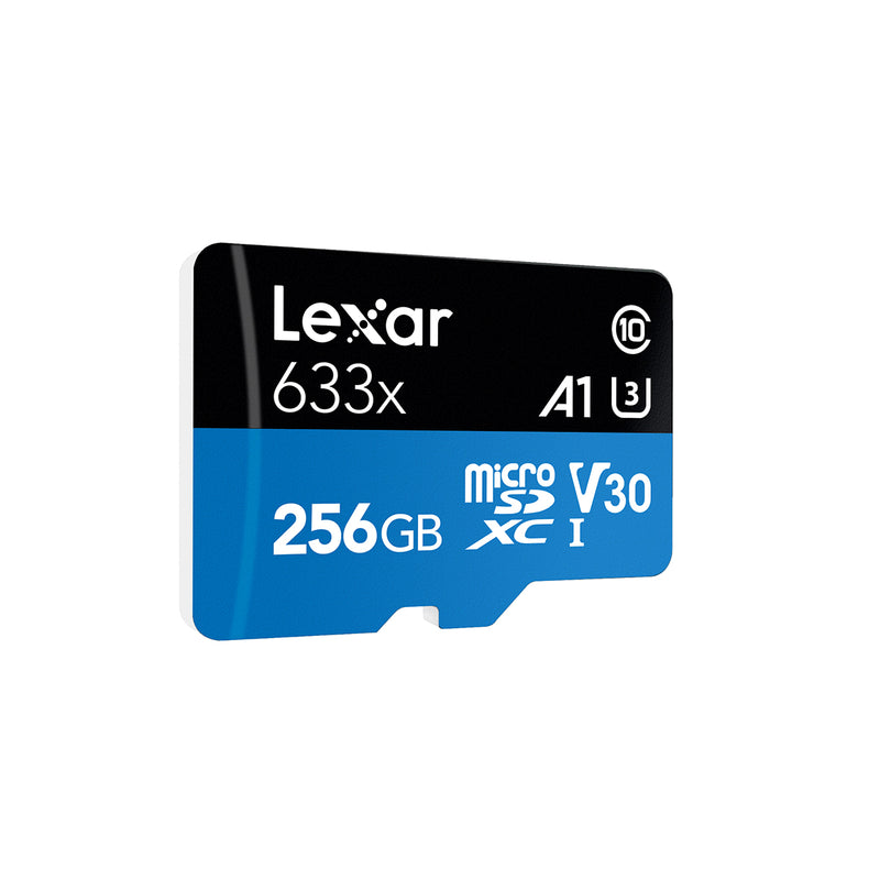 Lexar MICROSDXC 633X 256GB UHS-I CARD WITH SD ADAPTER